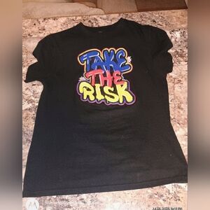 Black Graphic Kids T-Shirt.Xl